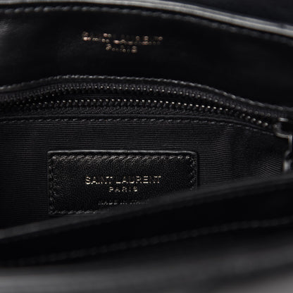 Saint Laurent Calfskin Y Quilted Monogram Toy Loulou Crossbody Bag Black 8 of 12