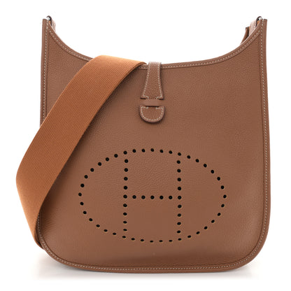 Hermes Taurillon Clemence Evelyne III PM Gold 1 of 12