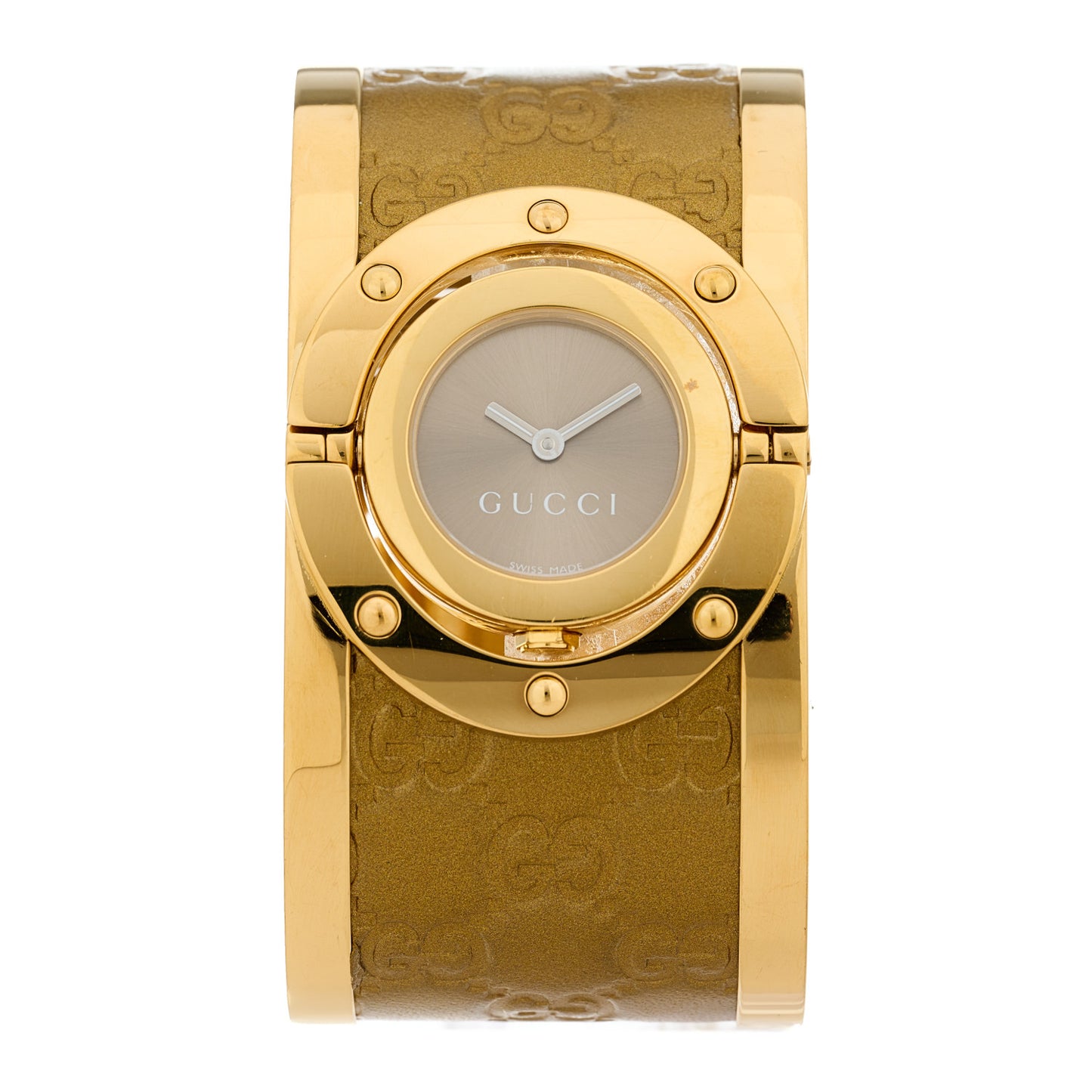 Stainless Steel Calfskin 23mm Twirl Quartz Watch Bronze
