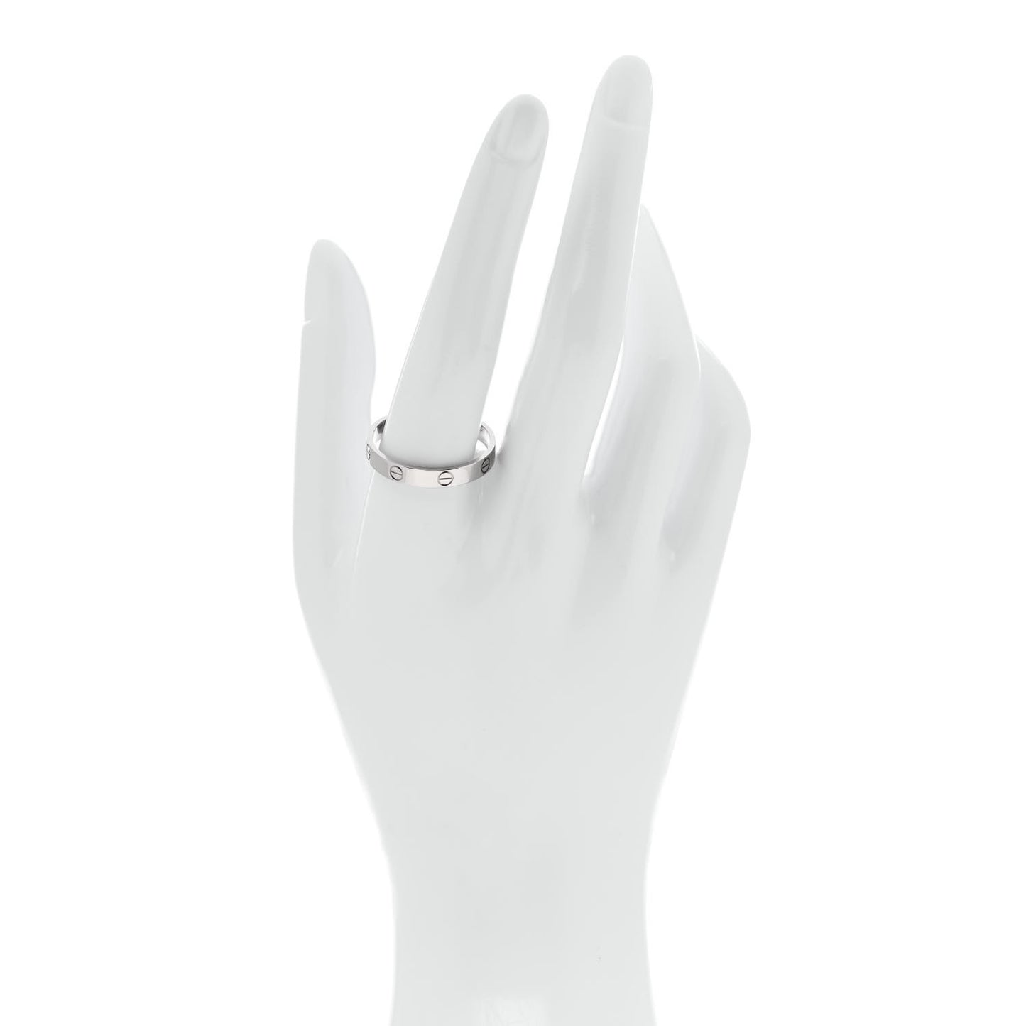 18K White Gold 3.5mm LOVE Wedding Band Ring 65 11.25