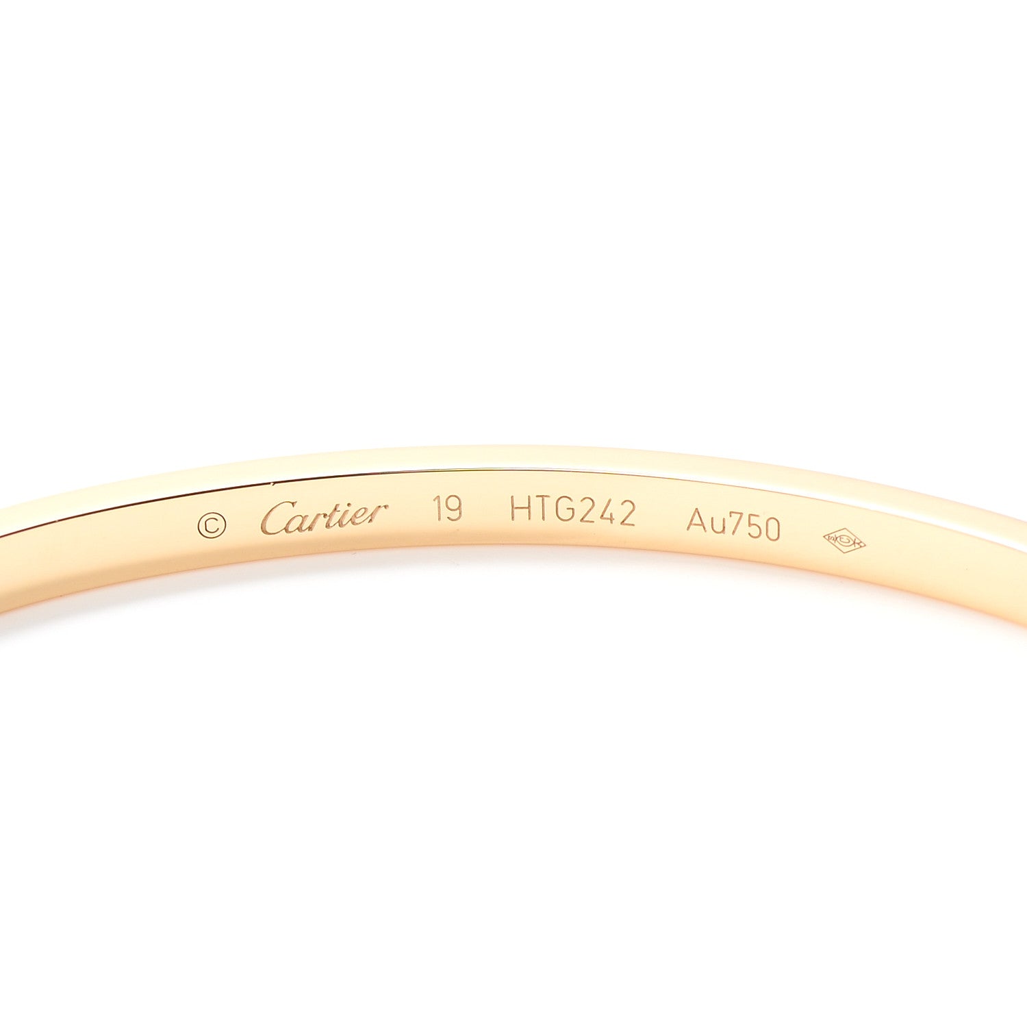 Cartier 18K Yellow Gold 6 Diamond Small LOVE Bracelet 19 4 of 6