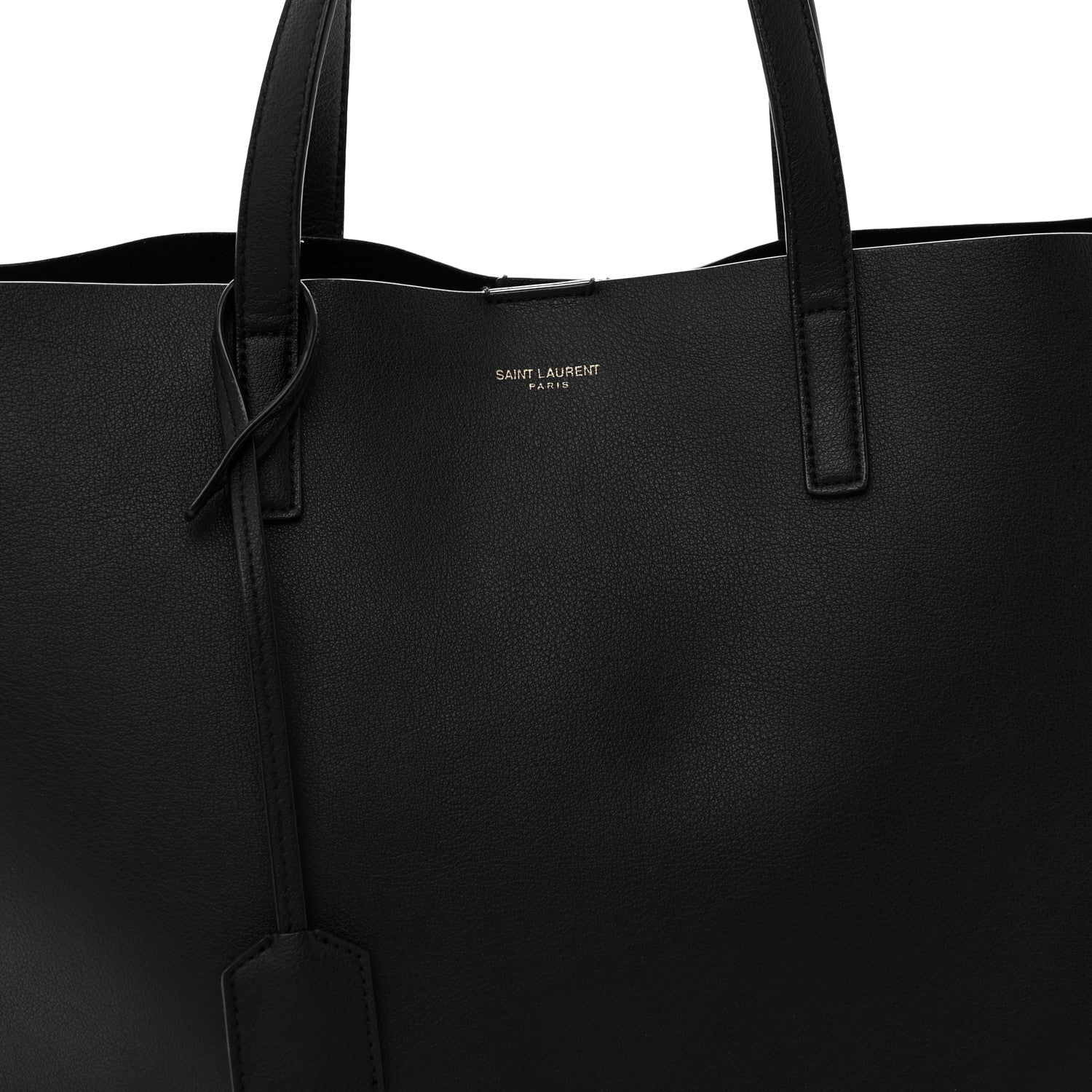 Saint Laurent Calfskin Large Shopping Tote Black 9 of 13