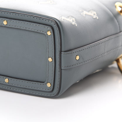Chloe Smooth Calfskin Little Horses Embroidered Mini Roy Bucket Bag Cloudy Blue 9 of 9