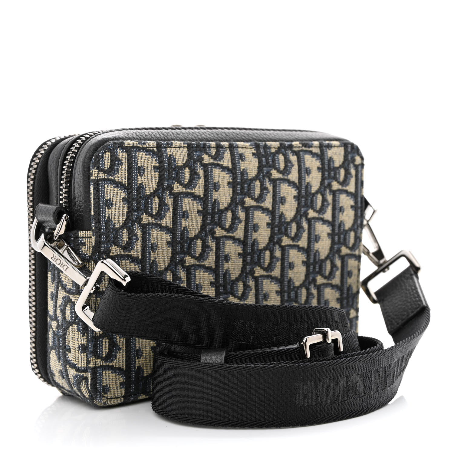 Christian Dior Oblique Pouch Navy Blue 3 of 13