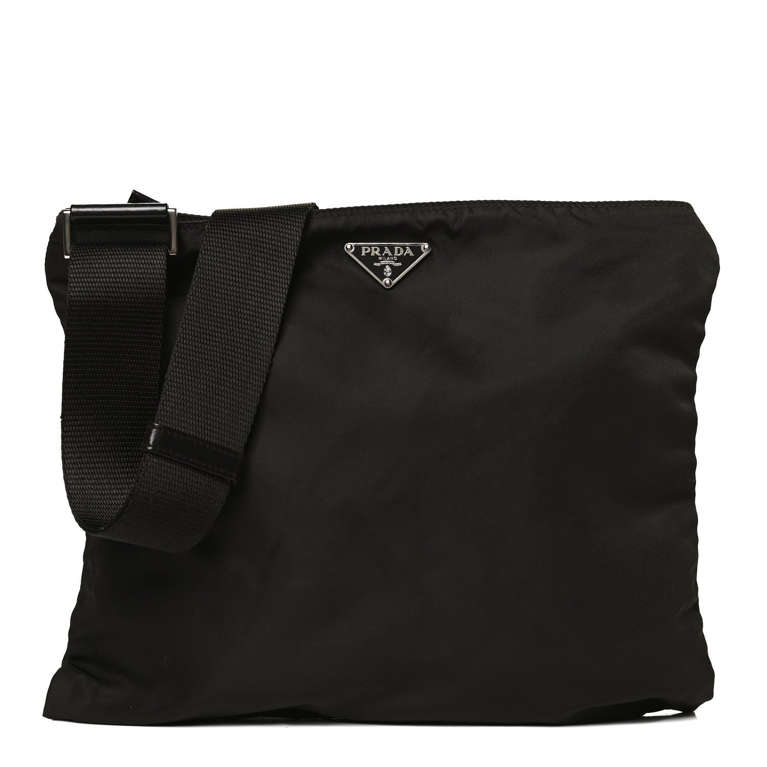 Prada Tessuto Nylon Messenger Bag Brown 1 of 13