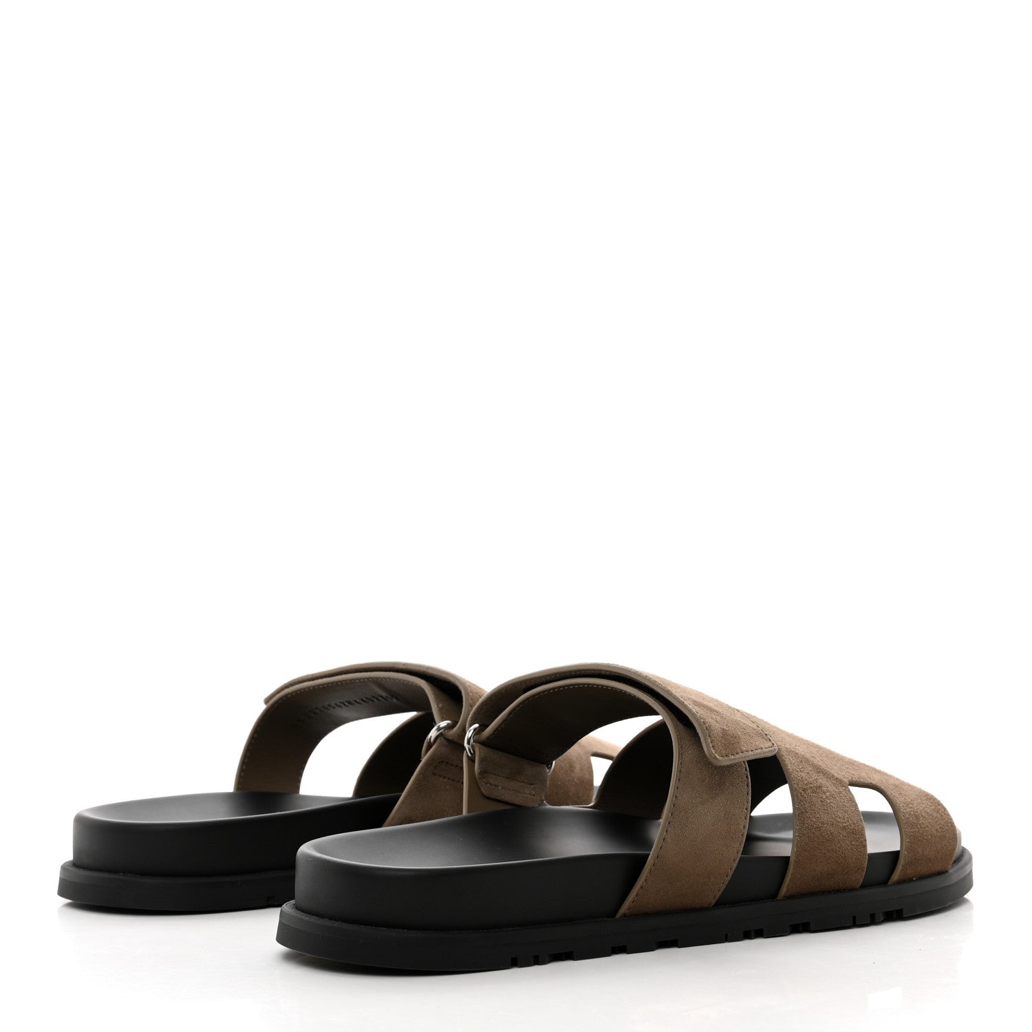 Hermes Suede Goatskin Mens Chypre Sandals 44 Etoupe 4 of 10