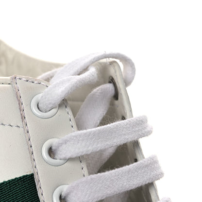 Gucci Calfskin Ayers Bee Embroidered Womens Ace Sneakers 36 White Green 13 of 14