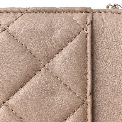 Chanel Lambskin Quilted Wallet On Chain WOC Taupe 20 of 28