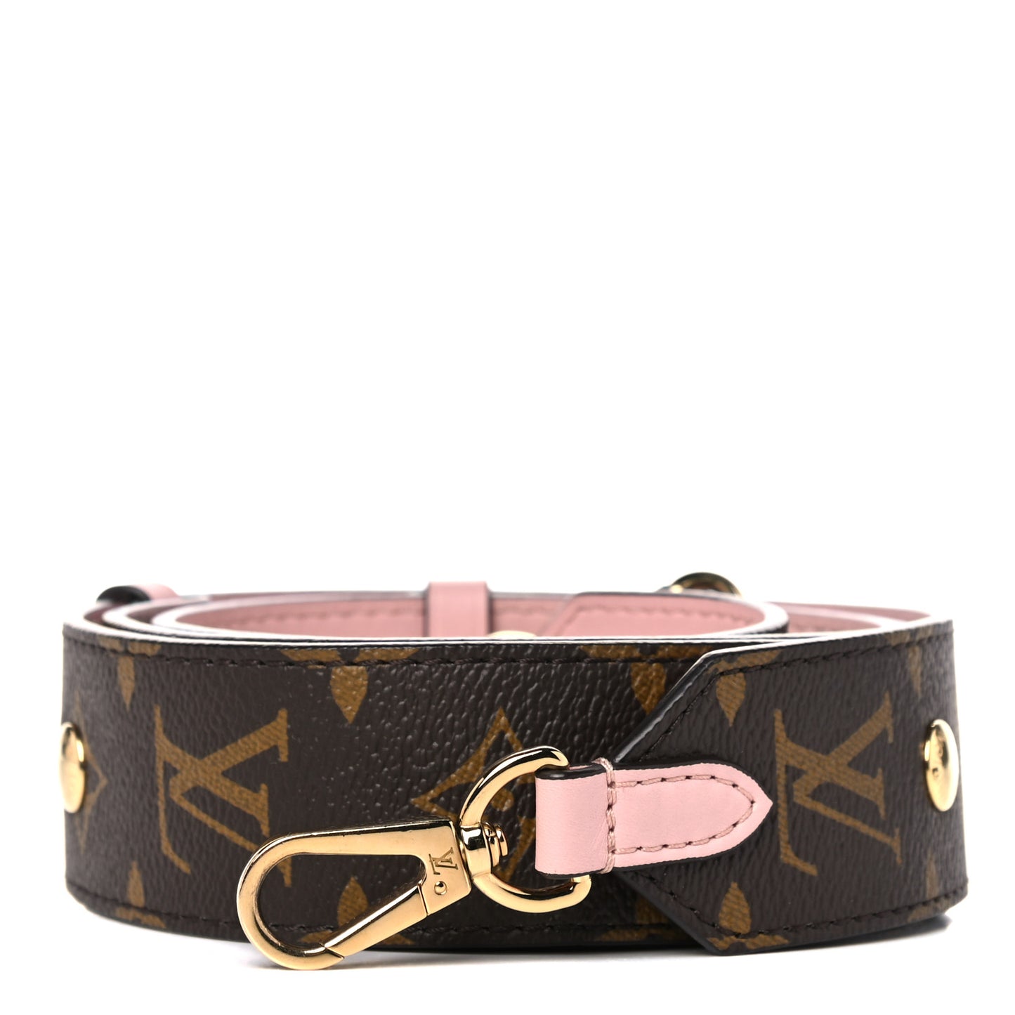 Monogram Adjustable Bandouliere Shoulder Strap Rose Ballerine