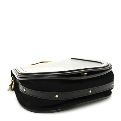 Chloe Calfskin Suede Medium Nile Bracelet Bag Black 4 of 11
