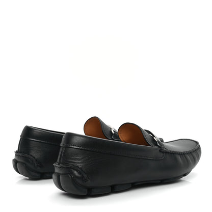 Prada City Calfskin Metal Logo Mens Loafers 9.5 Black 5 of 9