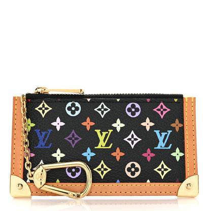 Louis Vuitton Monogram Multicolor Key Pouch Black 2 of 9