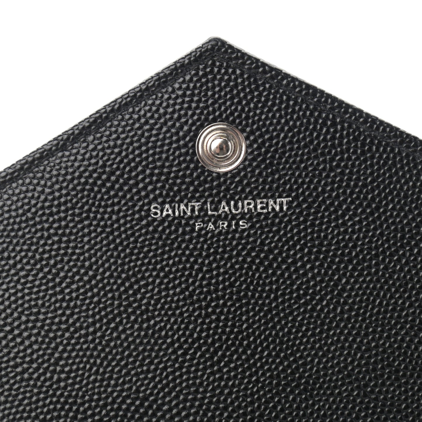 Grain De Poudre Matelasse Chevron Monogram Chain Wallet Black