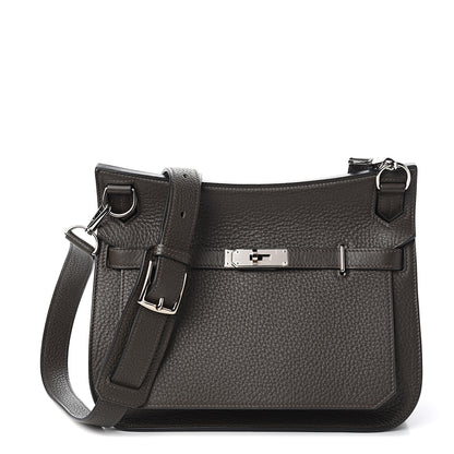 Hermes Taurillon Clemence Jypsiere 28 Vert de Gris 1 of 9