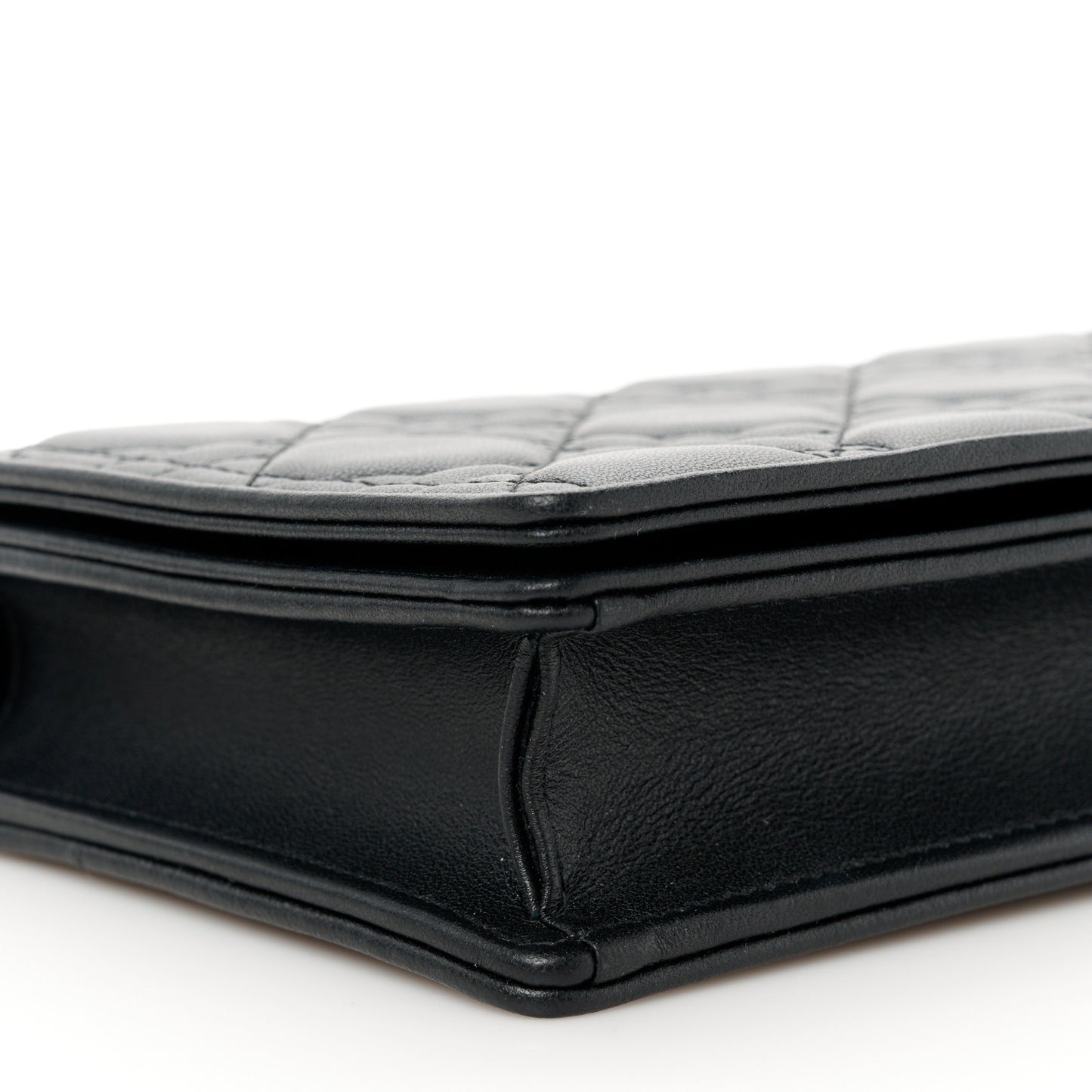 Lambskin Cannage Lady Dior Pouch Black