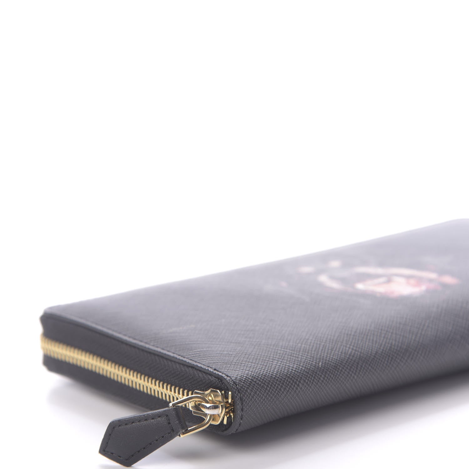 Givenchy Textured Coated Canvas Rottweiler Print Zip Around Wallet Black 5 of 12