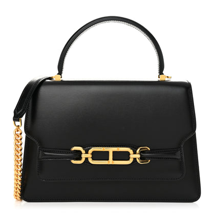 Tom Ford Palmellato Calfskin Medium Whitney Top Handle Bag Black 1 of 9