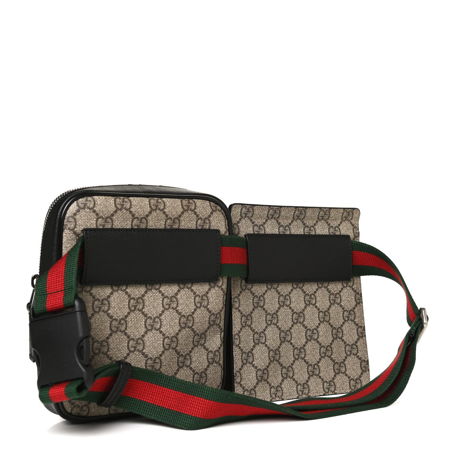 Gucci GG Supreme Monogram Web Belt Bag Black 3 of 14