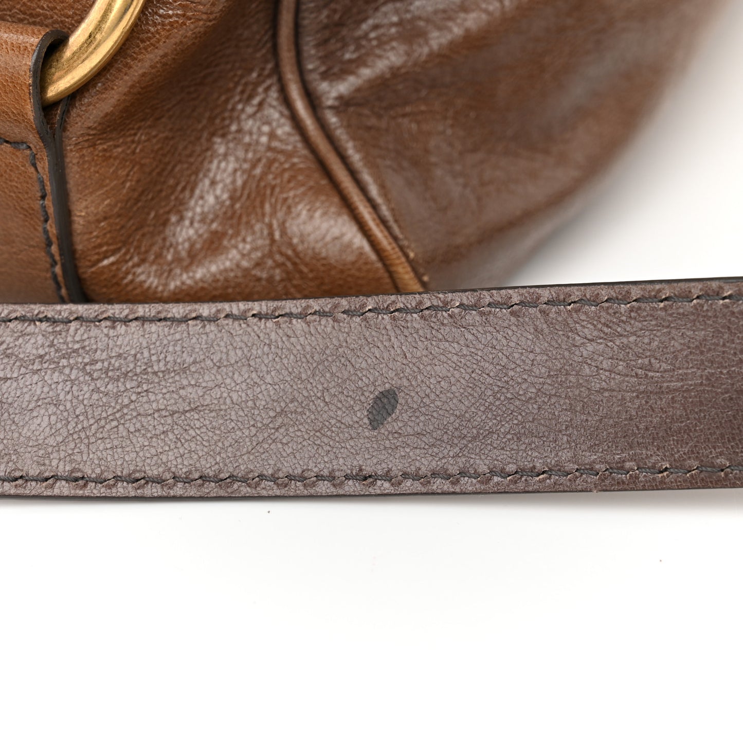 Glazed Goatskin Muse Messenger Brown