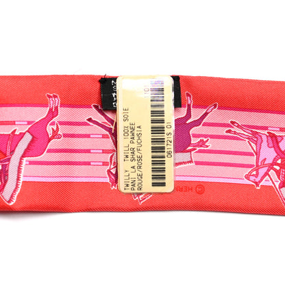 Hermes Silk Pani La Shar Pawnee Twilly Rouge Rose Fuchsia 4 of 4