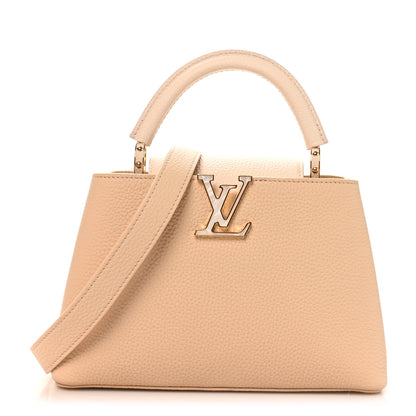 Louis Vuitton Taurillon Pearl Capucines BB Sable Quartz 1 of 10