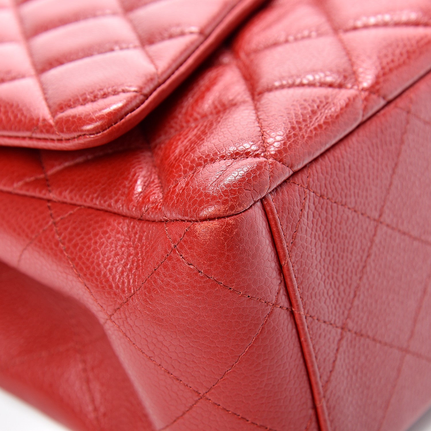Chanel Caviar Quilted Maxi Double Flap Red 8 of 21