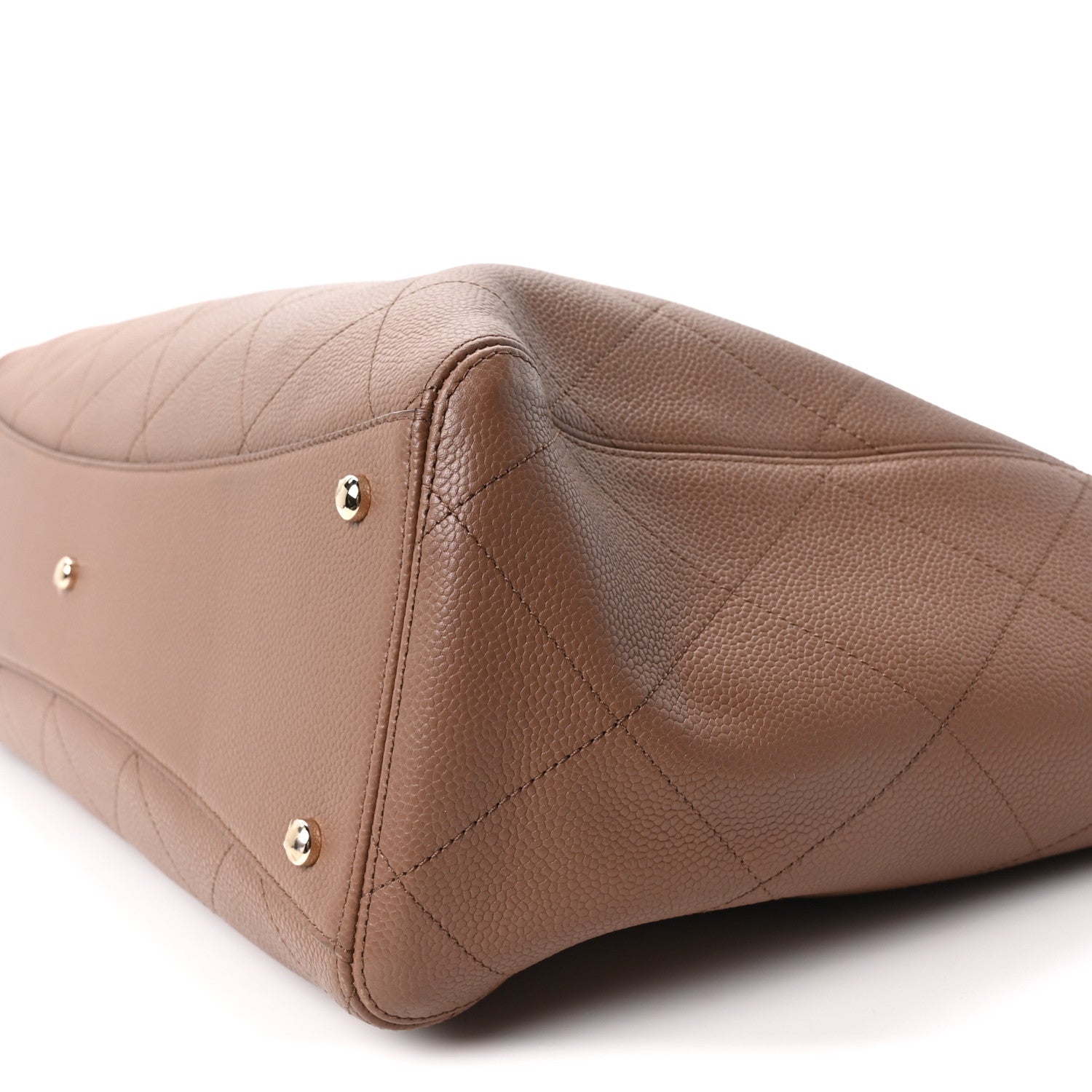 Chanel Grained Calfskin Maxi Shopping Bag Brown 11 of 12