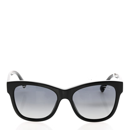 Chanel Acetate Polarized Square CC Sunglasses 5380 Black 2 of 9