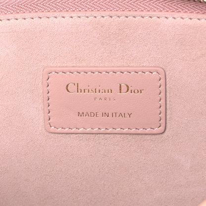 Christian Dior Calfskin Medium Diordouble Zip Pouch Rose Des Vents 4 of 5