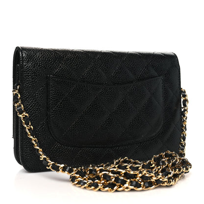 Chanel Caviar Quilted Wallet on Chain WOC Black 3 of 12