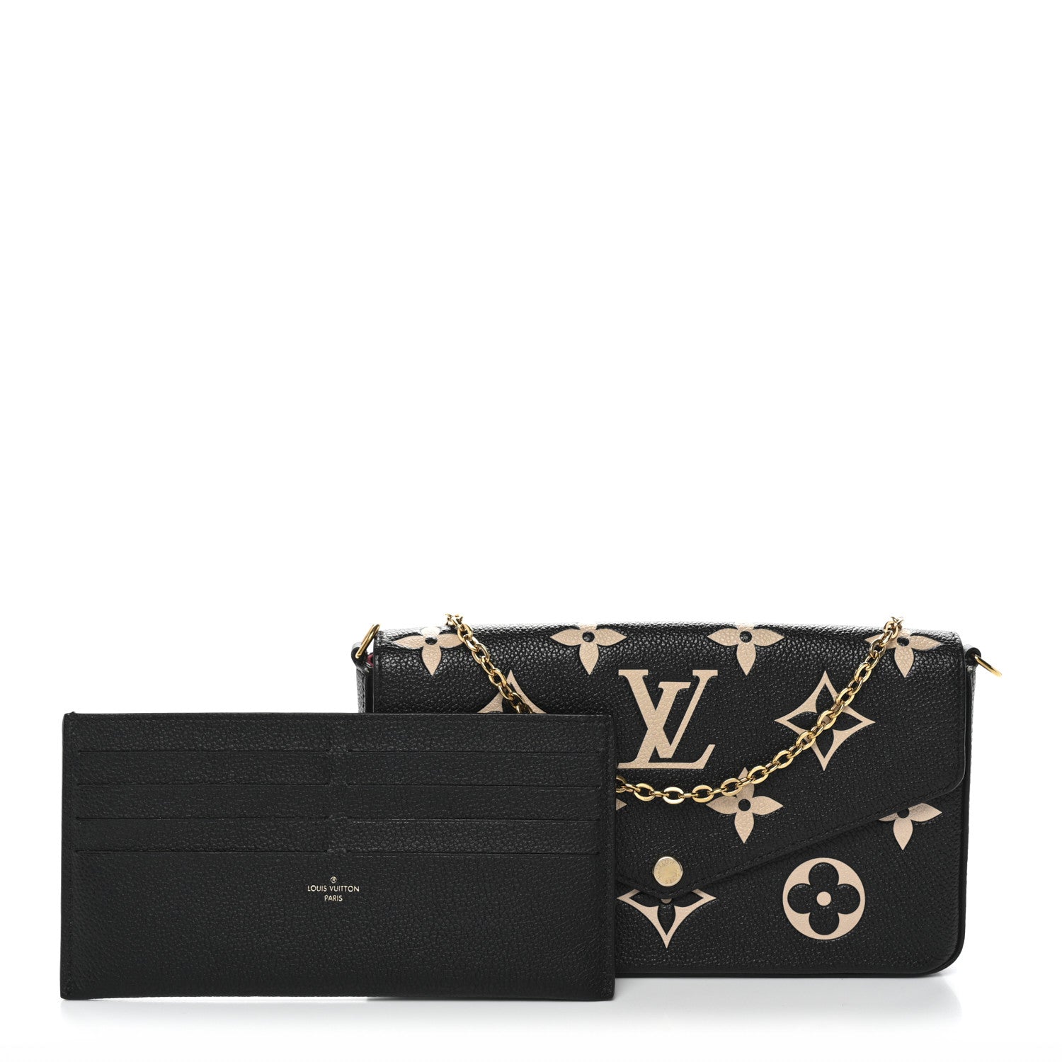 Louis Vuitton Empreinte Monogram Giant Felicie Pochette Black Beige 3 of 13