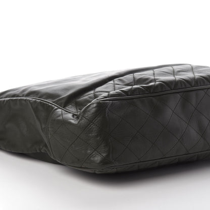 Chanel Lambskin Quilted Shopping Tote Green 9 of 10