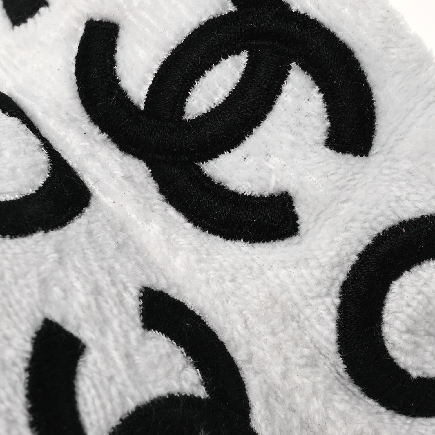 Chanel Terry Cotton Logo CC Visor Ecru White 15 of 16