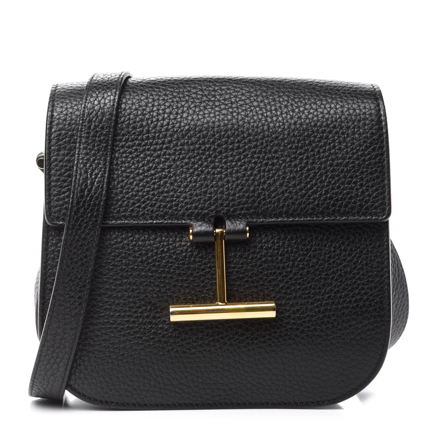 Tom Ford Calfskin Small T Clasp Tara Crossbody Bag Black 1 of 10