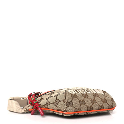 Gucci X THE NORTH FACE Monogram Textured Dollar Calfskin Embroidered Belt Bag Beige Ebony Mystic White Deep Orange 4 of 11