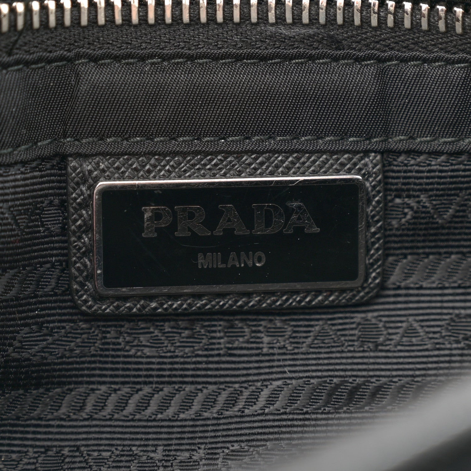 Prada Re-Nylon Saffiano Pocket Double Snap Buckle Shoulder Bag Black 6 of 14