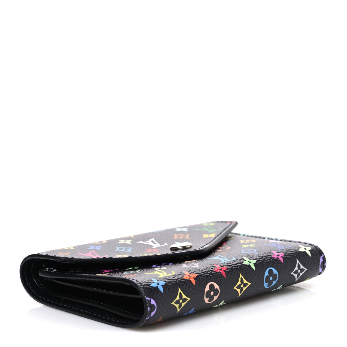 Louis Vuitton LV x TM Monogram Multicolor Victorine Wallet Black 4 of 7
