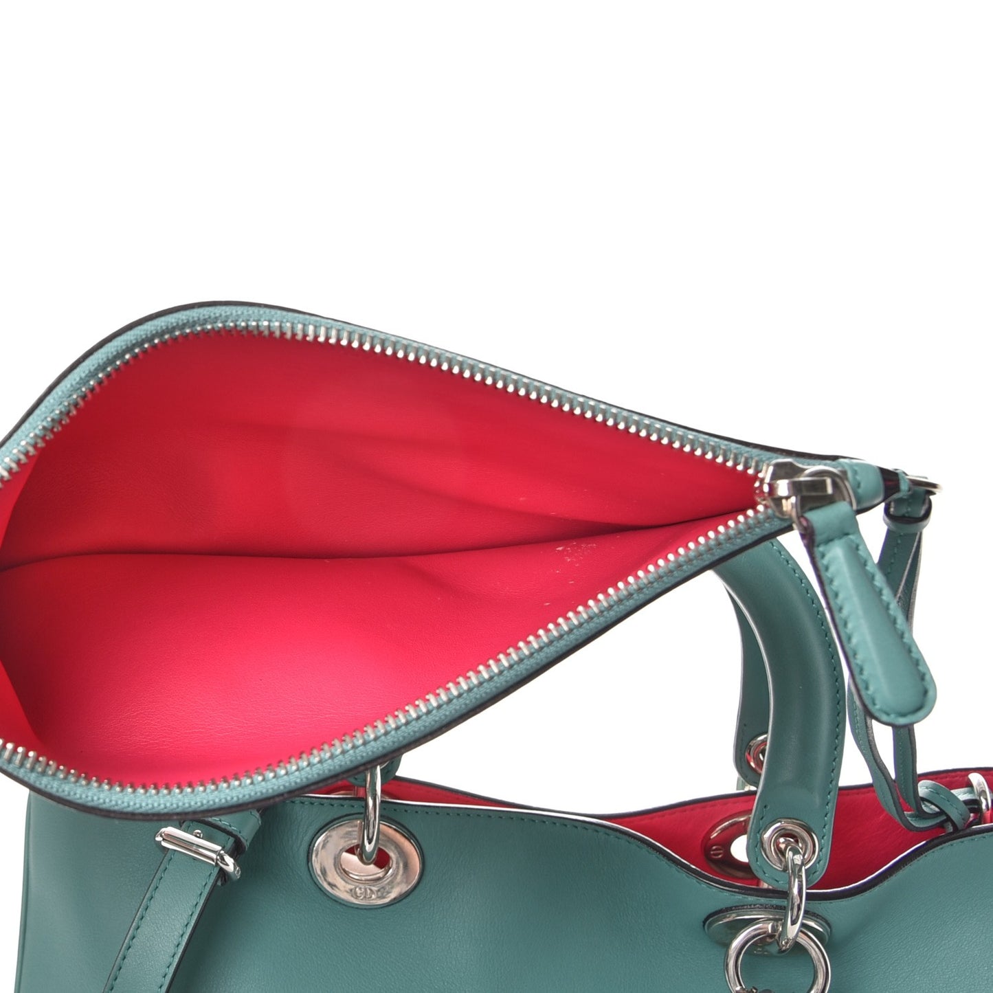 Smooth Calfskin Large Diorissimo Tote Green
