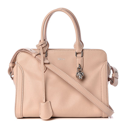 Alexander McQueen Pebbled Calfskin Small Skull Padlock Zip Around Tote Teint 1 of 12