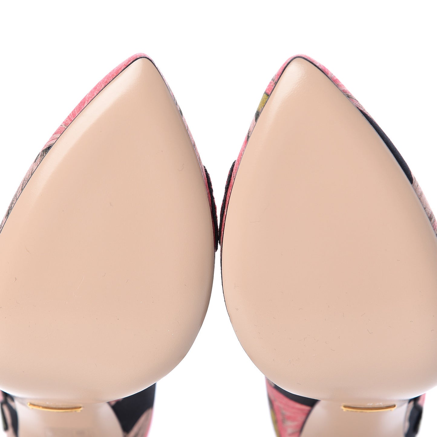 Canvas Flora Print Ophelia High Heel Pumps 38 Black Pink