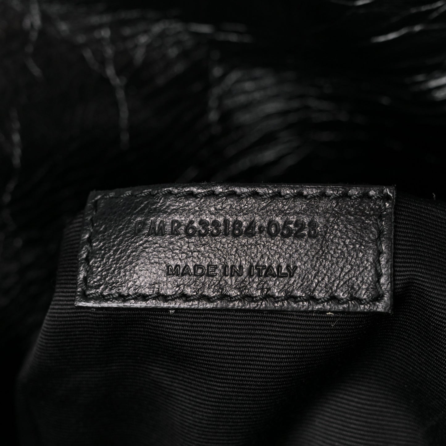 Crinkled Calfskin Matelasse Monogram Medium Niki Chain Satchel Black