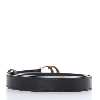 Gucci Moon Calfskin Pearl Double G 20mm Belt 80 32 Black Cream 3 of 6