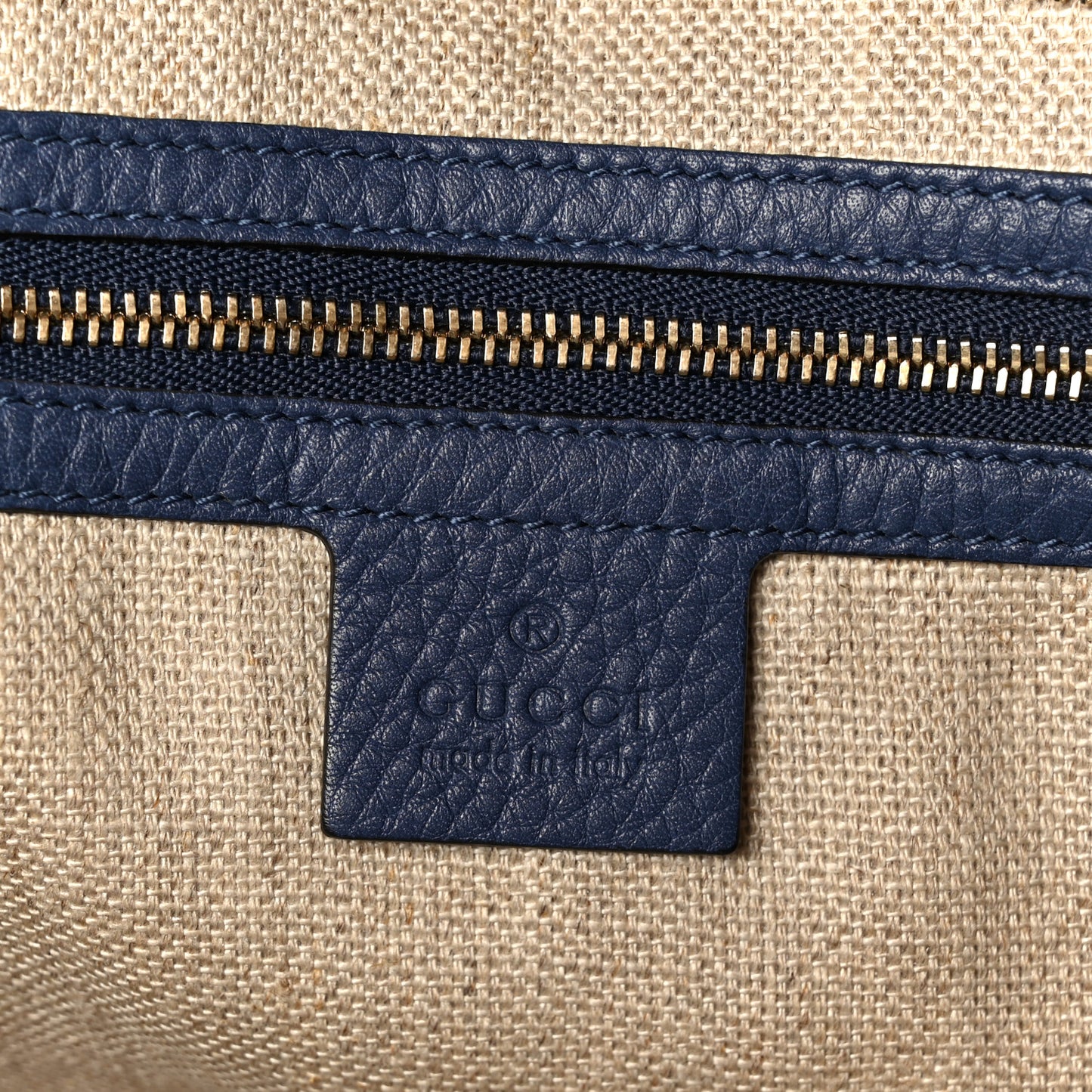 Monogram Cellarius Calfskin Tote Beige Ebony Blue
