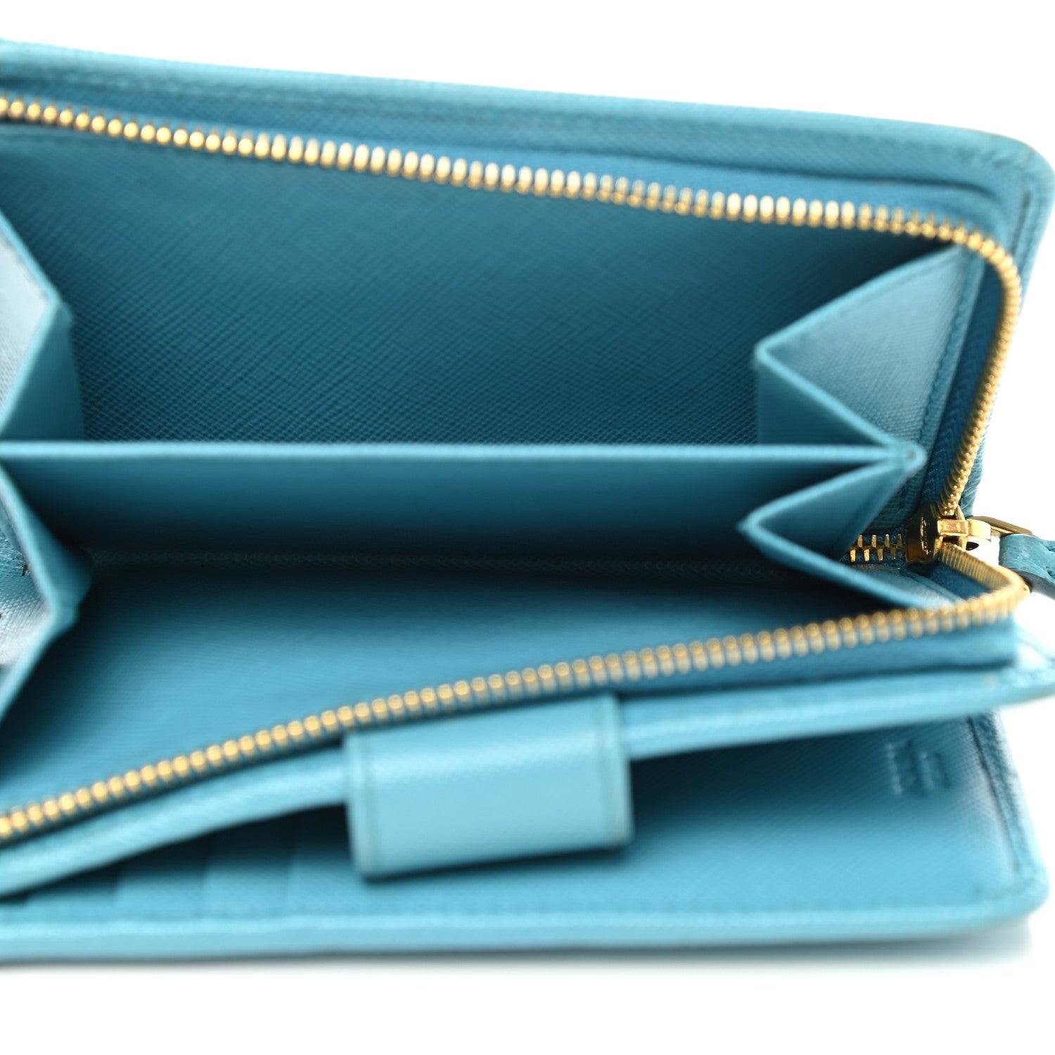 Prada Saffiano Compact Wallet Voyage 6 of 13