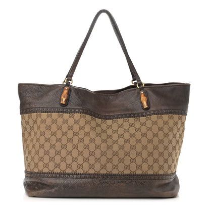 Gucci Monogram Medium Laidback Crafty Tote Dark Brown 1 of 15
