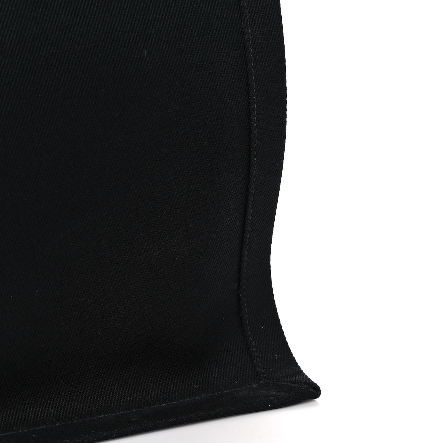 Linen Calfskin Rive Gauche Tote Black