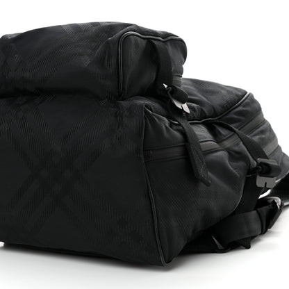 Burberry Nylon Jacquard Check Backpack Black 10 of 10