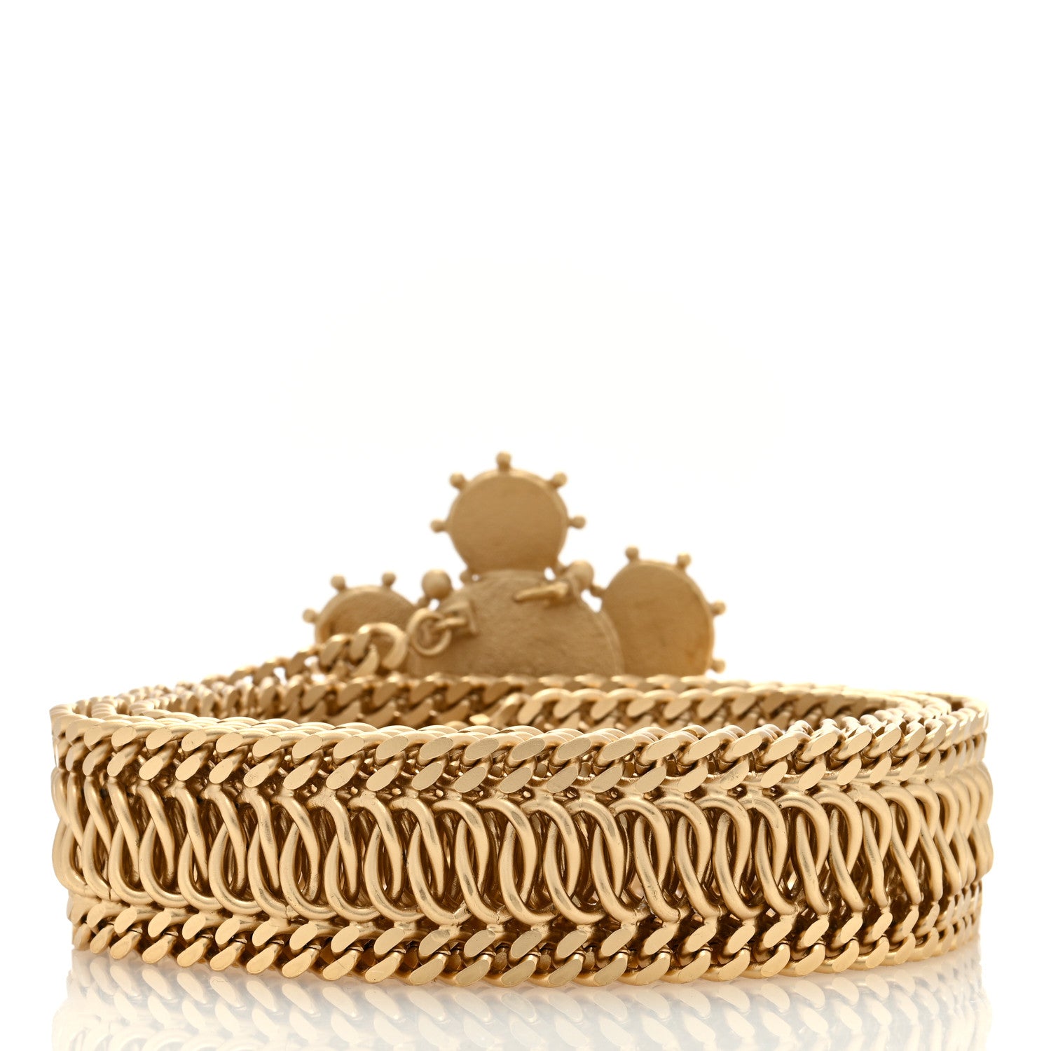 Chanel Metal Natural Stones Logo Chain Belt Gold 2 of 4