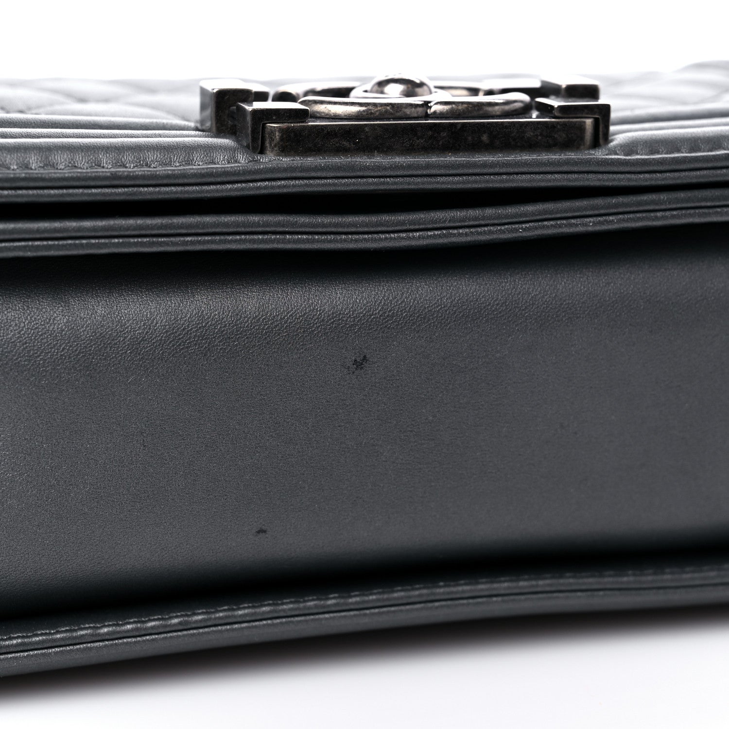 Chanel Lambskin Quilted Small Boy Flap Dark Grey 13 of 14