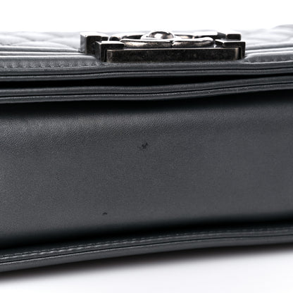 Chanel Lambskin Quilted Small Boy Flap Dark Grey 13 of 14